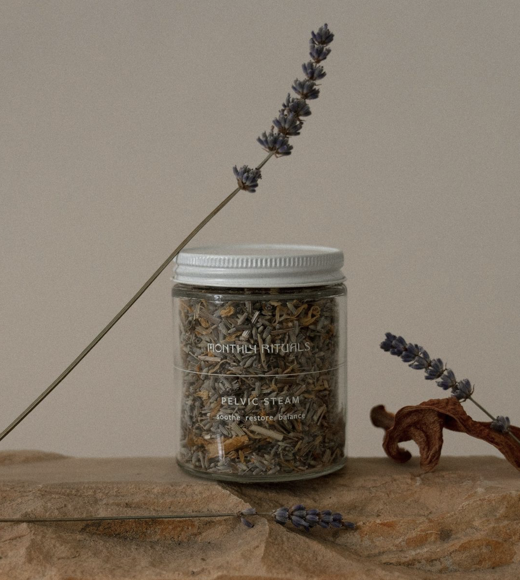monthly rituals, herbs, pelvic steam